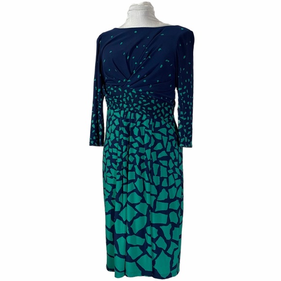 DAVID David Meister rouched wrap dress NWT size 10 - Picture 4 of 8